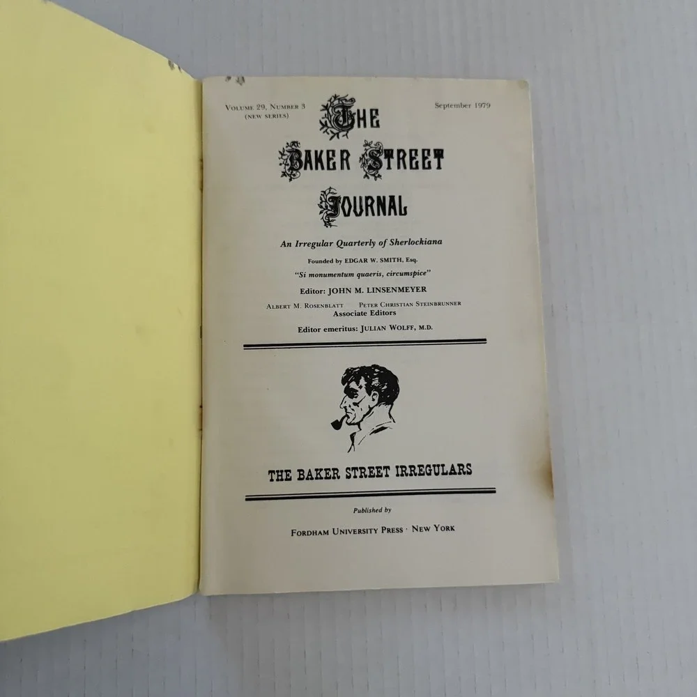 THE BAKER STREET JOURNAL Vol 29 No 3 September 1979 SHERLOCK HOLMES‎ scholarship